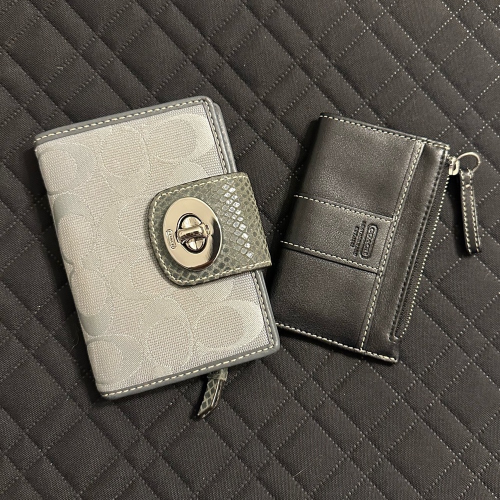Coach • wallet & zip ID case • bundle